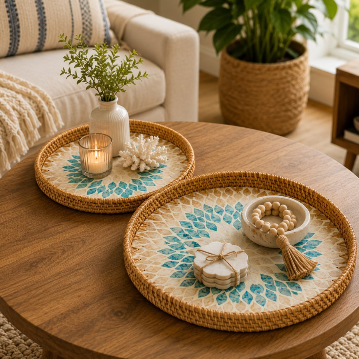 Kit 2 Bandejas Decorativas Mori RM1391