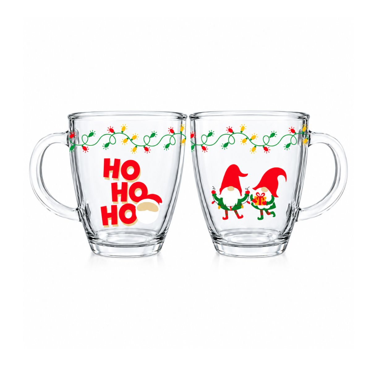 Caneca Conica De Vidro 350ml Magia de Natal - Allmix
