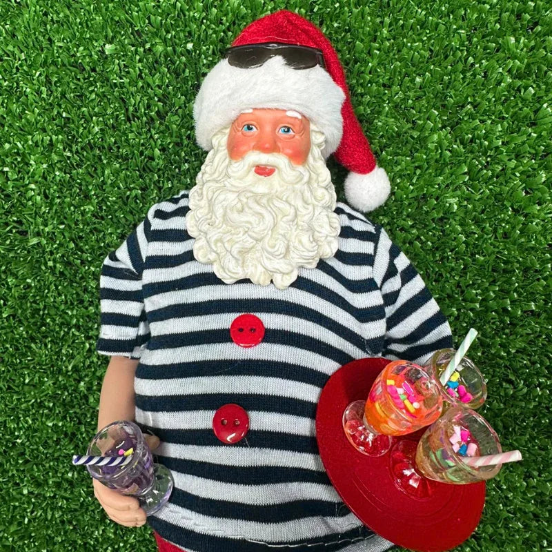 Boneco de Natal Papai Noel Praia 28cm - Florarte - Loja Do Thor
