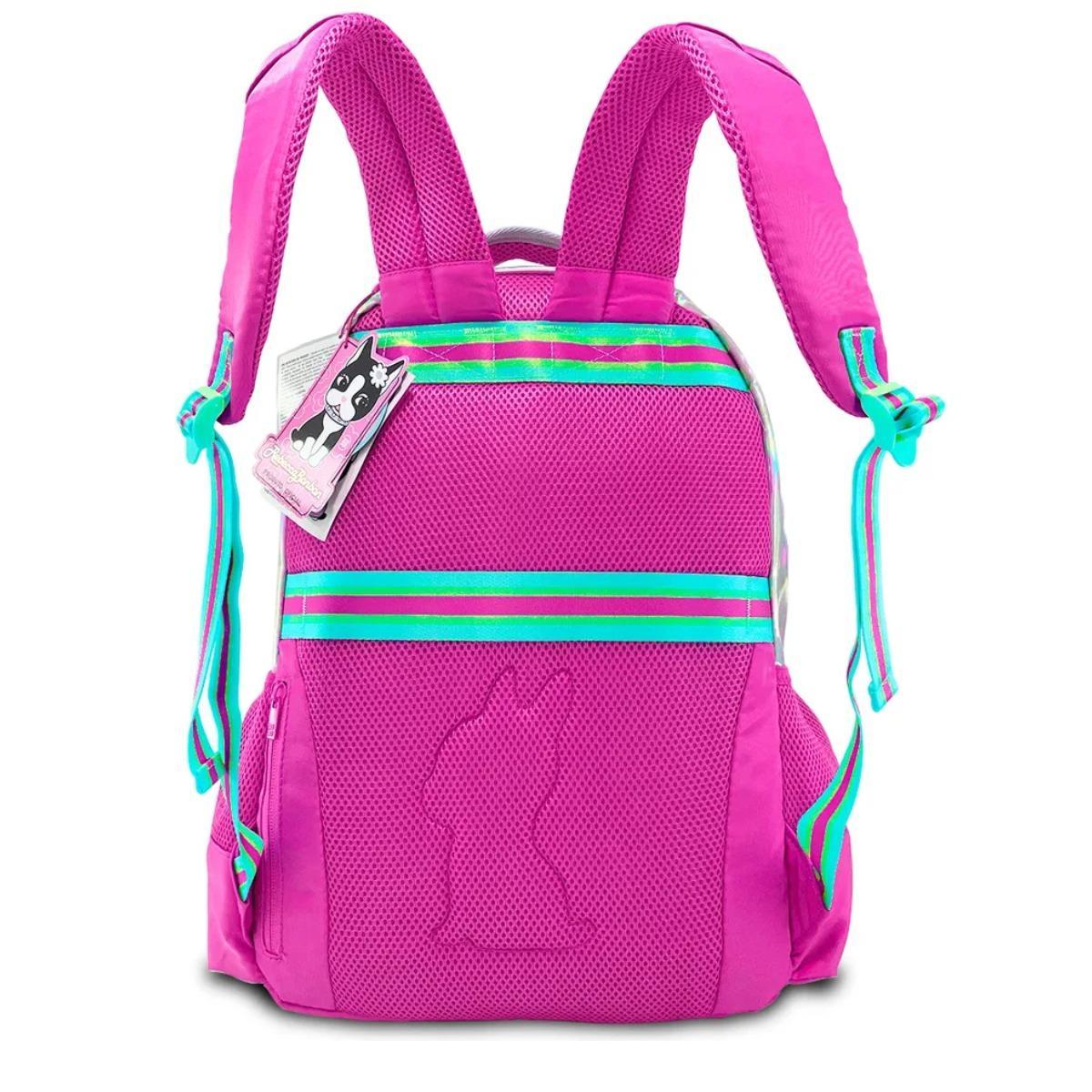 Mochila Escolar De Costas Rebecca Bonbon Holografico Rosa