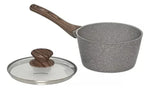 Panela De Inducao Ceramica Antiaderente 16Cm Com Tampa Vidro - Loja Do Thor