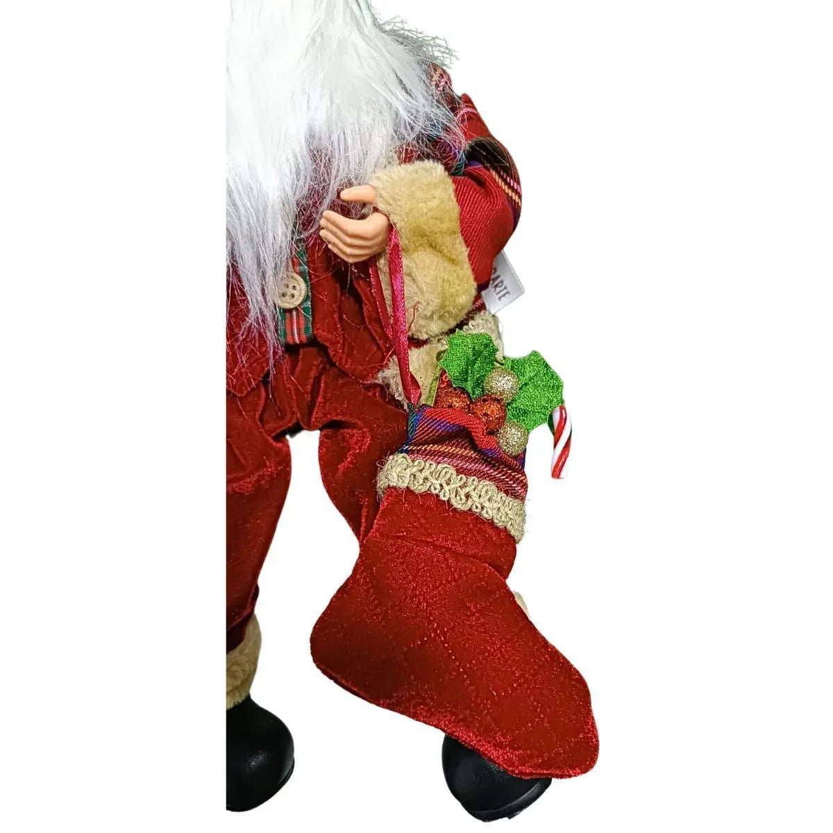 Papai Noel Sentado Vermelho com Verde 45cm Florarte 57499001 - Loja Do Thor