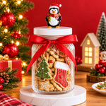 Pote De Vidro 950ml Pinguim Natalino -Allmix