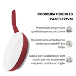 Frigideira Vermelha 22cm x 5cm - Hercules