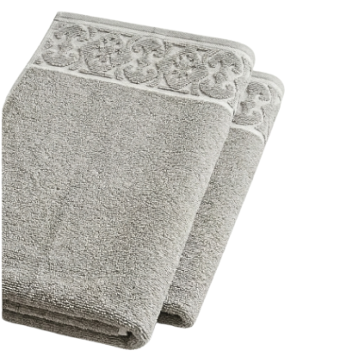 Toalha de Rosto Corttex Super Soft Arabesco Zero Twist Cinza 50x70cm