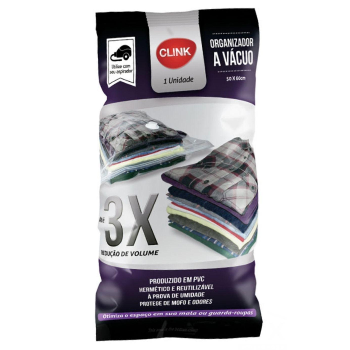 Saco Organizador A Vacuo Para Viagem Pratico E Facil 50X60Cm