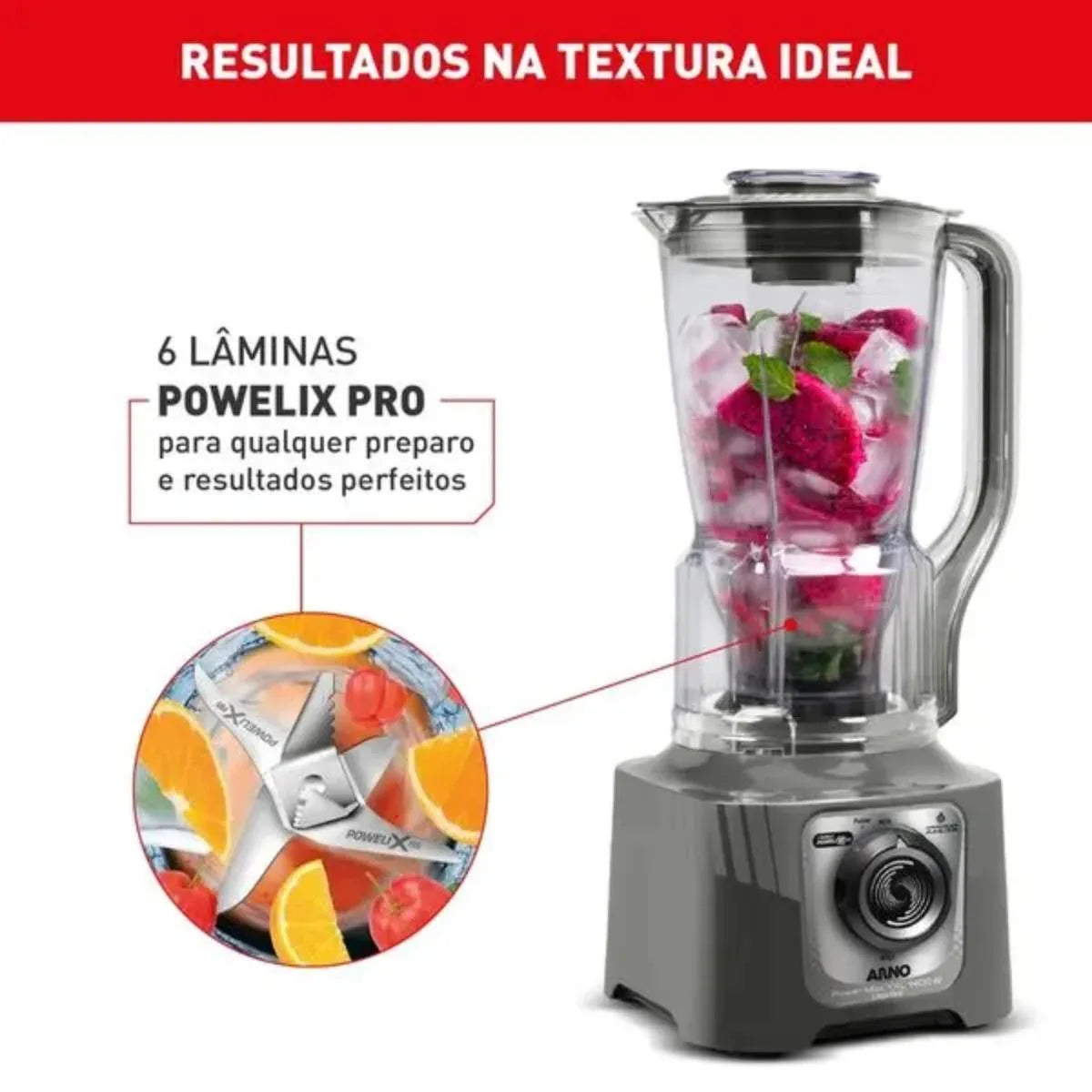 Liquidificador Power Max XXL 1400W 220V Cinza LN55XBB2 LN87 - Loja Do Thor