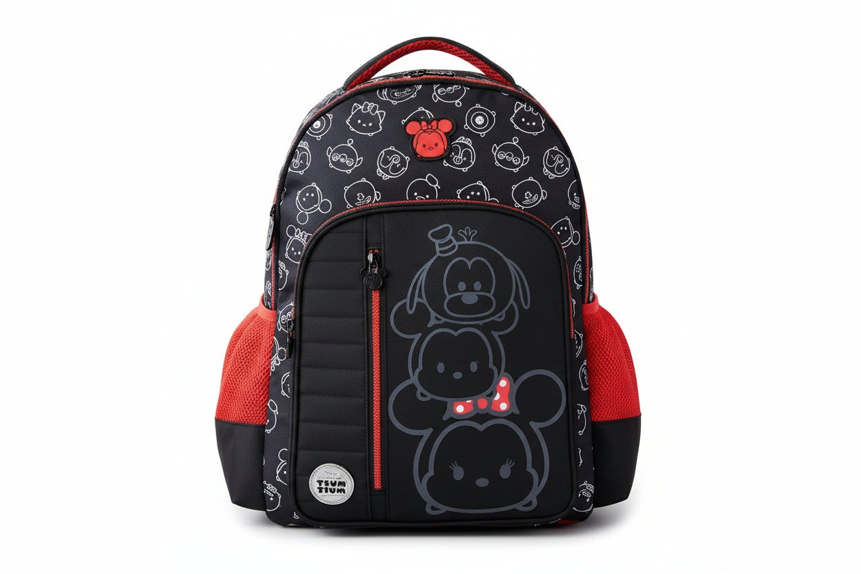 Mochila De Costas 17,5 'Tsum Tsum Disney Preto Clio Style - Loja Do Thor
