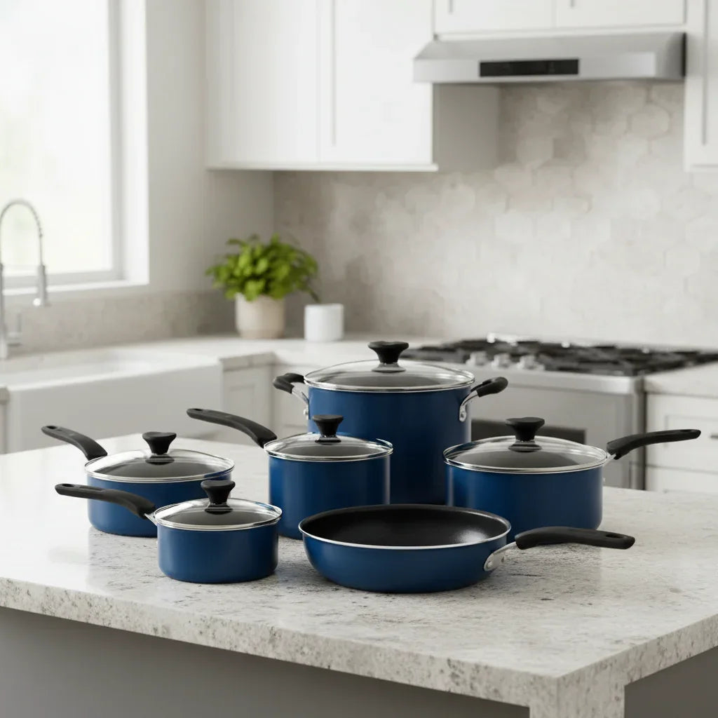 Jogo De Panelas Tramontina Tunis 5pçs Azul - Loja Do Thor