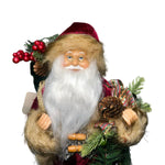 Papai Noel Casaco Veludo Guirlanda 30cm