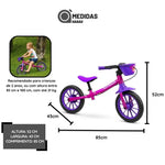 Bicicleta Balance Infantil Bike Feminina 3 Aro 12 - Nathor - Loja Do Thor