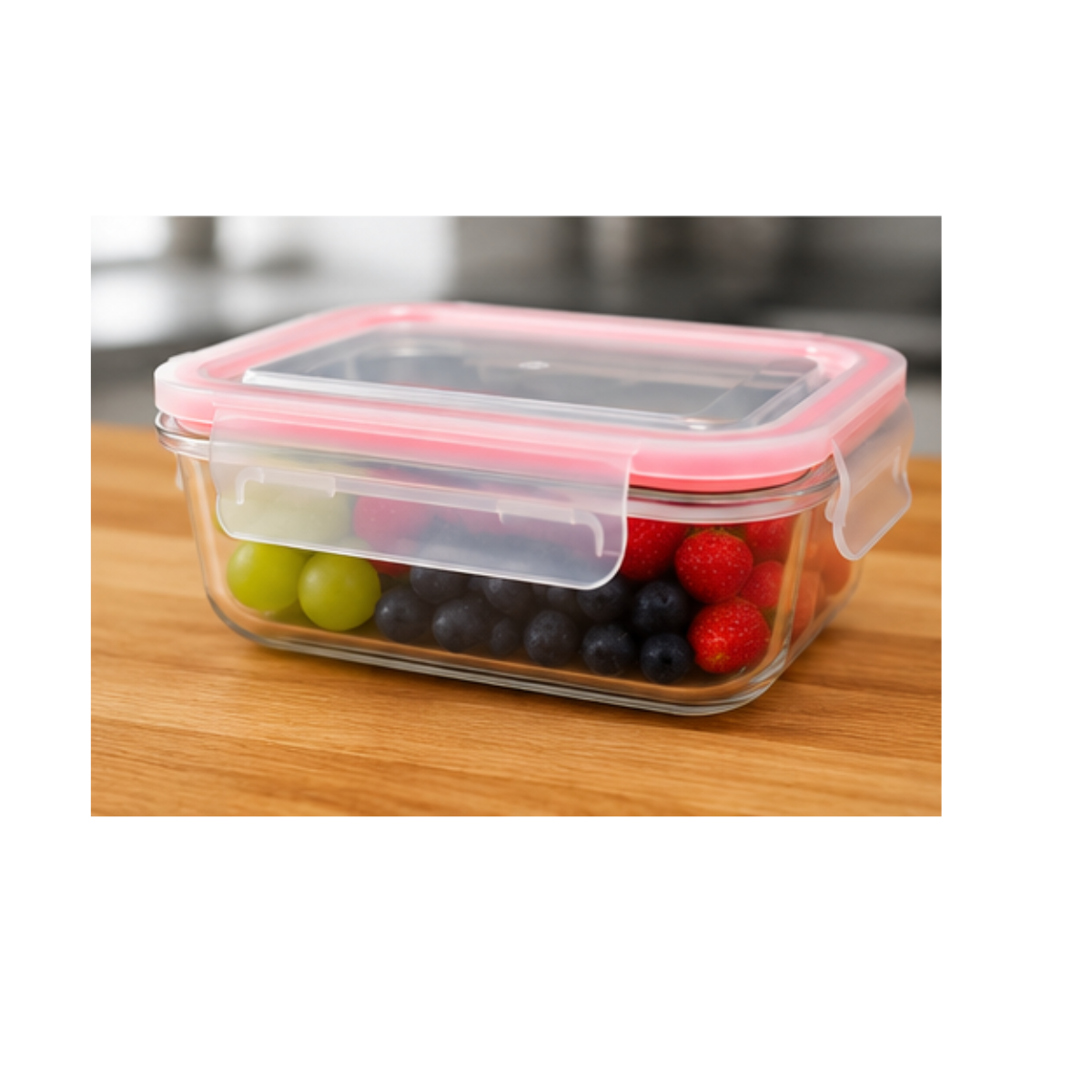 Pote370ml  Borossilicato Retangular - Allmix 101103