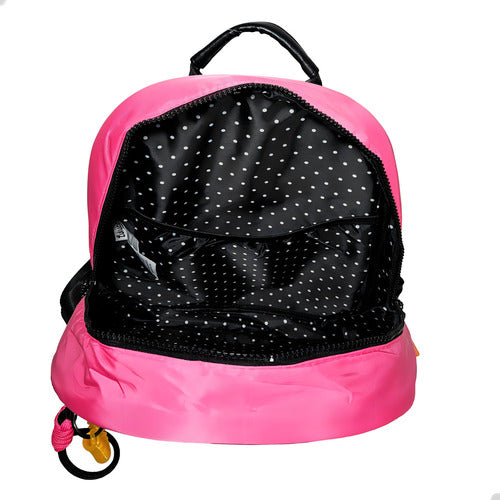 Bolsa Mochilha De Costas Rosa Nylon Luluca Oficial Lulike LU2959PK