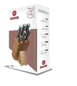 Jogo De Facas 5 Pecas Com Cepo Chef Kitchen Mundial 8800-5