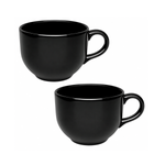 Conjunto de  2 Canecas Jumbo Preta 740ml - Biona