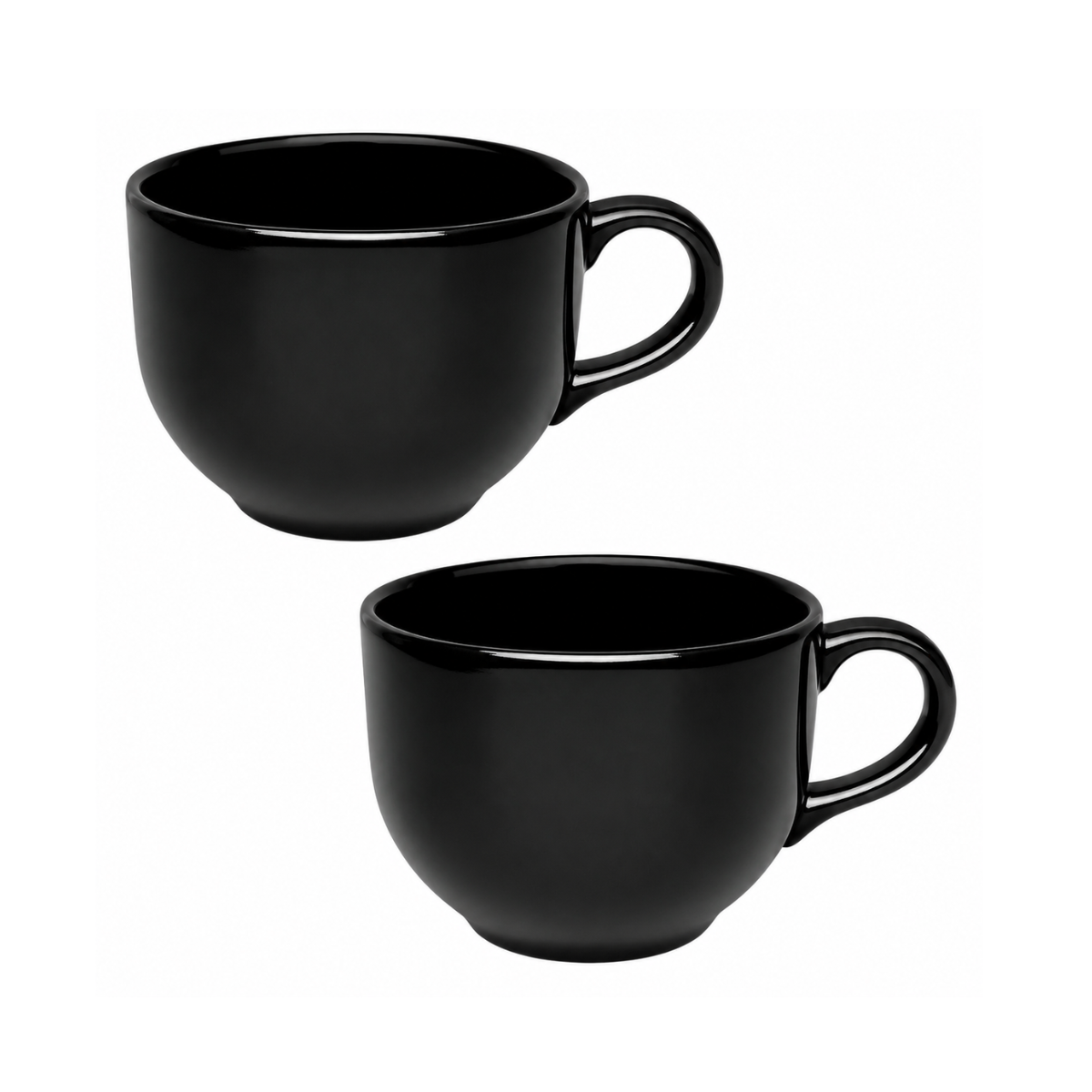 Conjunto de  2 Canecas Jumbo Preta 740ml - Biona
