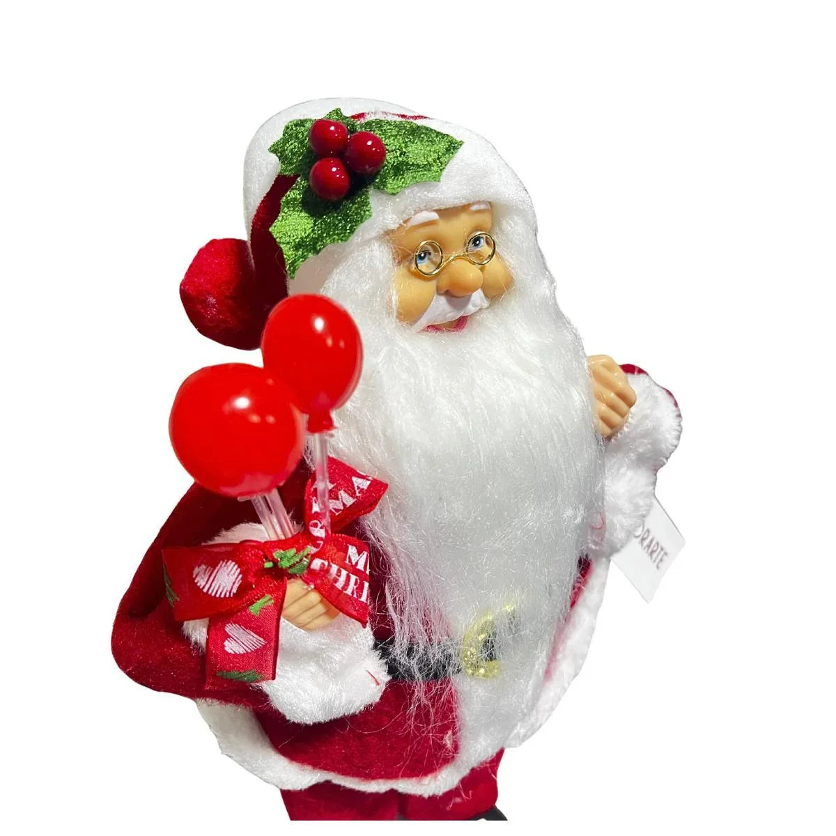 Papai Noel Natal Em Pe Vermelho Branco 30Cm Florarte - Loja Do Thor