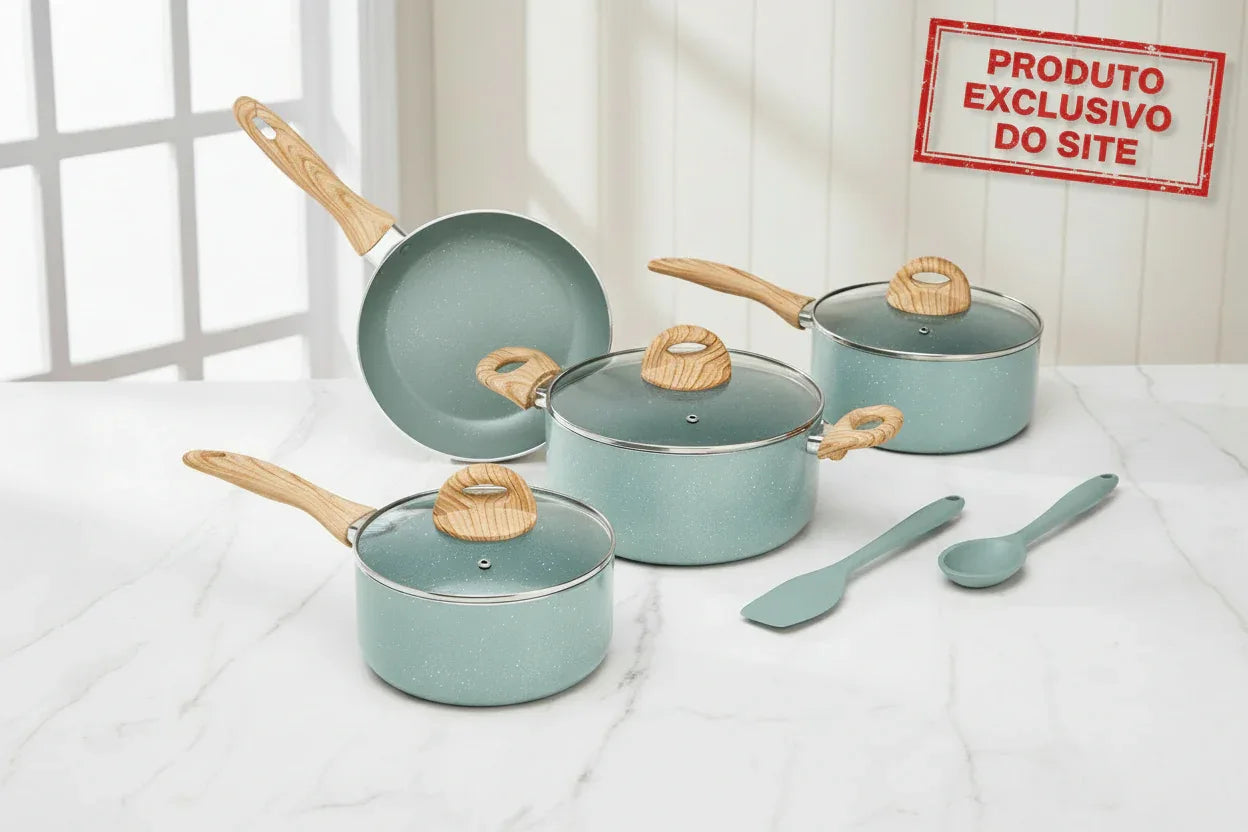 Jogo De Panelas Por Indução Botanika 6 Peças Antiaderente - Loja Do Thor