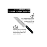 Faca Santoku Preta Granton Edge Chef Mundial 8809-7GE 17,8cm