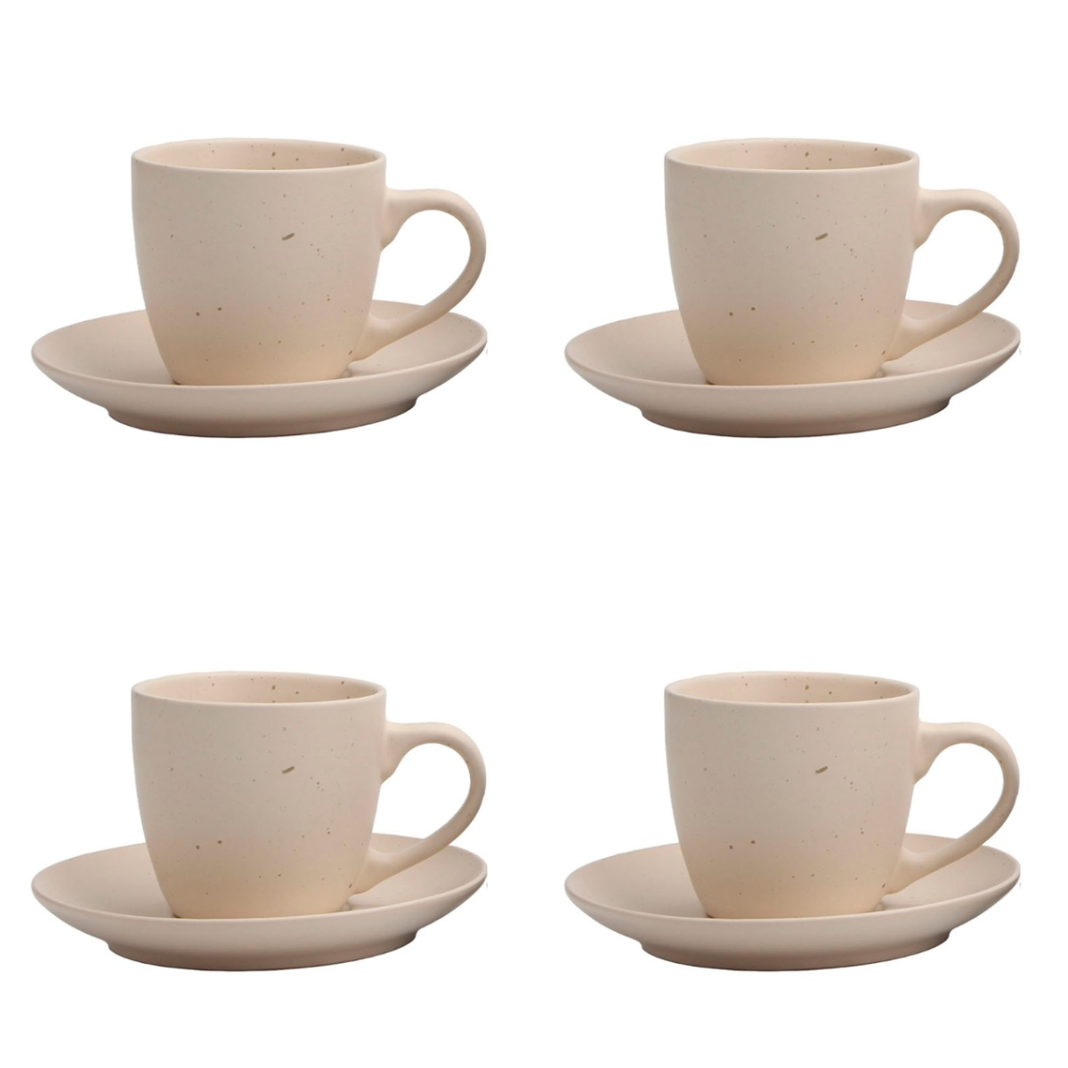 Conjunto de 4 Xícaras 280ML Off White -Wellmix