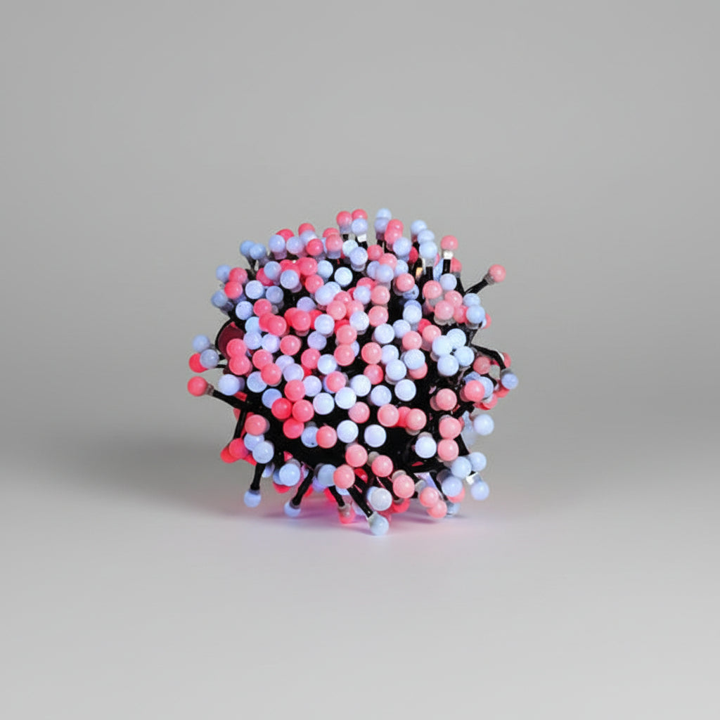 Festao 400 Leds Bolinhas Branco E Vermelho Pisca Com Memoria