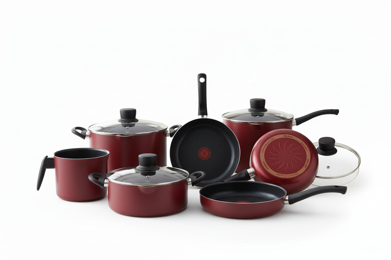 Conjunto Panelas 7 Pecas Rochedo Smart Vermelho