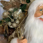 Papai Noel Sentado Repetidor Dourado 30Cm - Magizi - Loja Do Thor