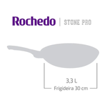 Frigideira Stone Pro 30 cm  Rochedo FR30