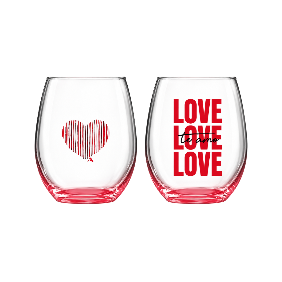 Copo De Vidro Love 480ml  1 Unidade - Allmix