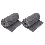 Conjunto de 2 Passadeiras Dallas Cinza 40 cm x 1,00m Corttex