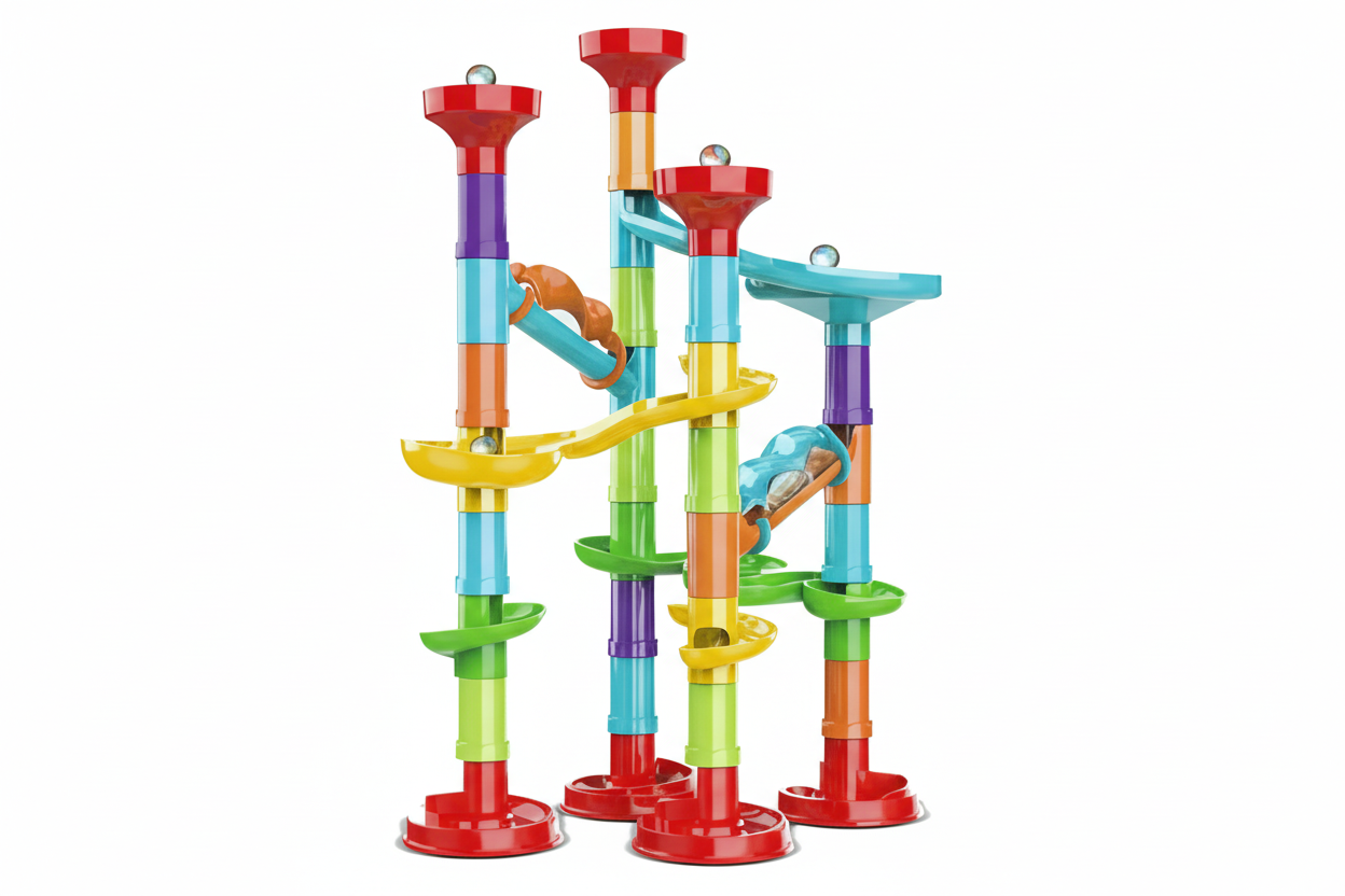Pista De Bolinhas De Gude Labirinto Marble Run 50 Pecas - Loja Do Thor