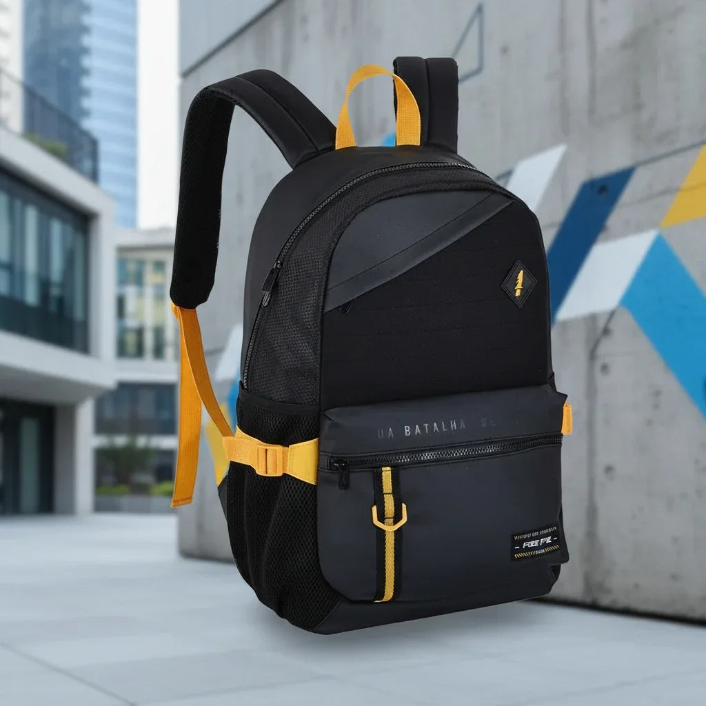 Mochila De Costas Free Fire Preta 18 FR24643 - Loja Do Thor