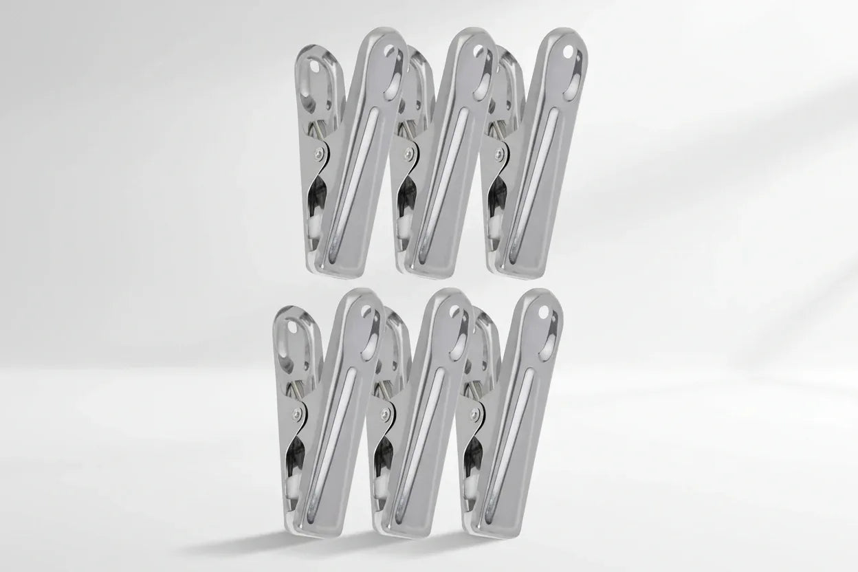 Prendedor de Embalagens em Aço Inox 6un - Mimo Style - Loja Do Thor