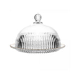 Queijeira de Cristal com Tampa e Fio de Ouro Império - Wolff - Loja Do Thor