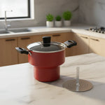 Cuscuzeiro Enjoy 18cm Com Tampa De Vidro Vermlho - Alegrete - Loja Do Thor