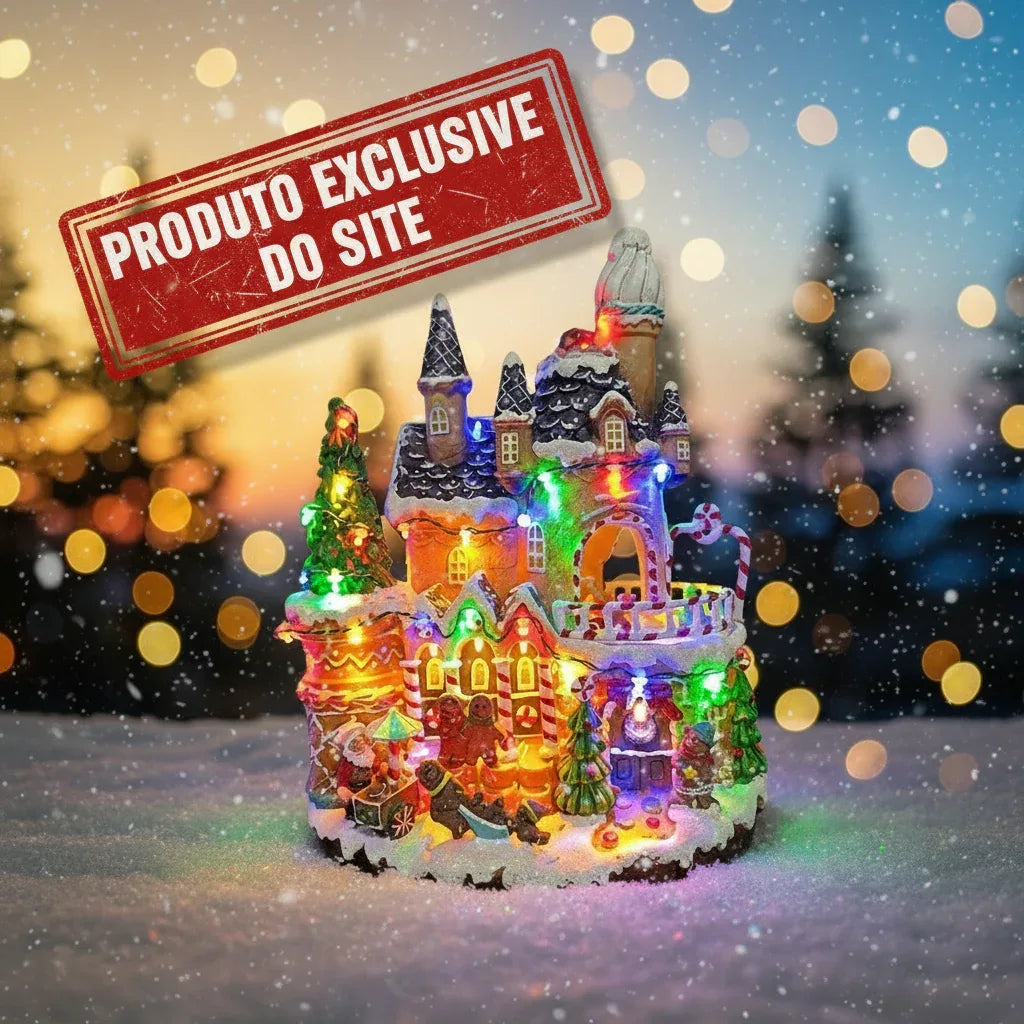 Casa Natalina Ginger Colorido 29X24X20,5CM Florarte 60501 - Loja Do Thor