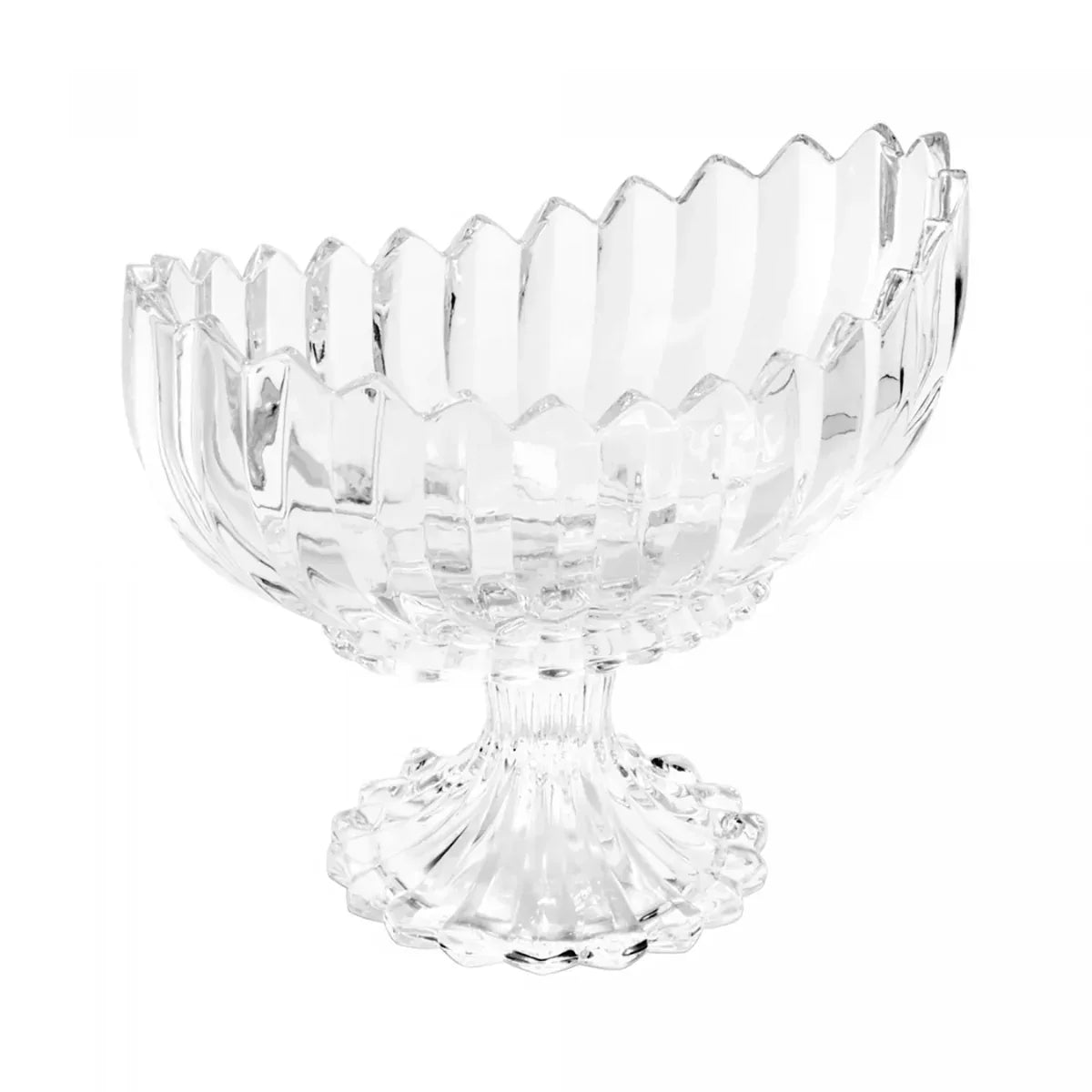 Centro de Mesa com Pé de Cristal Geneva - Wolff - Loja Do Thor