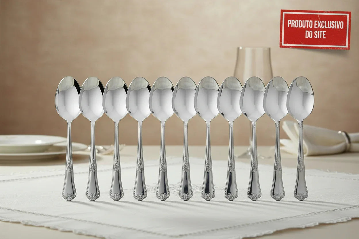 Colher De Sobremesa 12 PÇS Classique Hercules 493-004P - Loja Do Thor