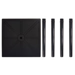 Mesa Plastica Quadrada Desmontavel Mor Preta