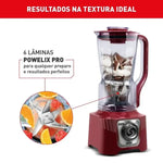 Liquidificador Power Max Carmim XXL 1200W 220V LN55W5B2 LN86 - Loja Do Thor