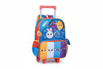 Mochila Escolar Infantil Bolofofos Rodinhas 47x32x17cm - Loja Do Thor