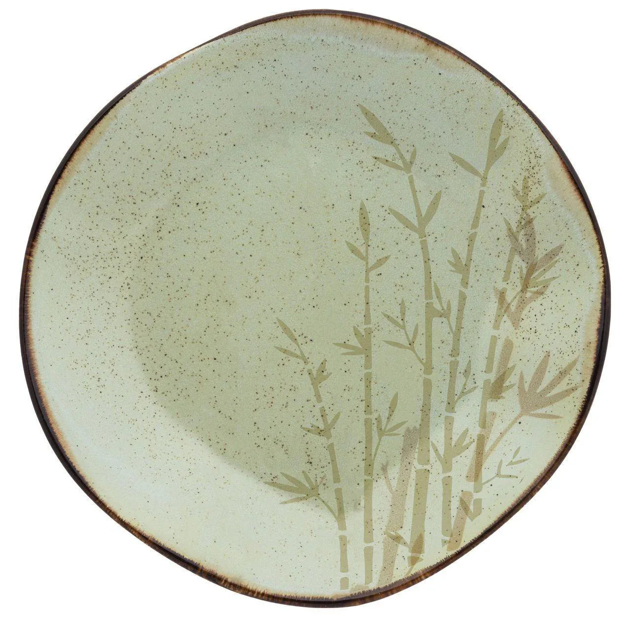 Jogo De Pratos Rasos Bambu 27,5Cm 6 Pecas Porcelana Oxford - Loja Do Thor