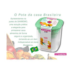 Conjunto 5 Potes Quadrados Verde Plástico Sanremo 490/2C - Loja Do Thor