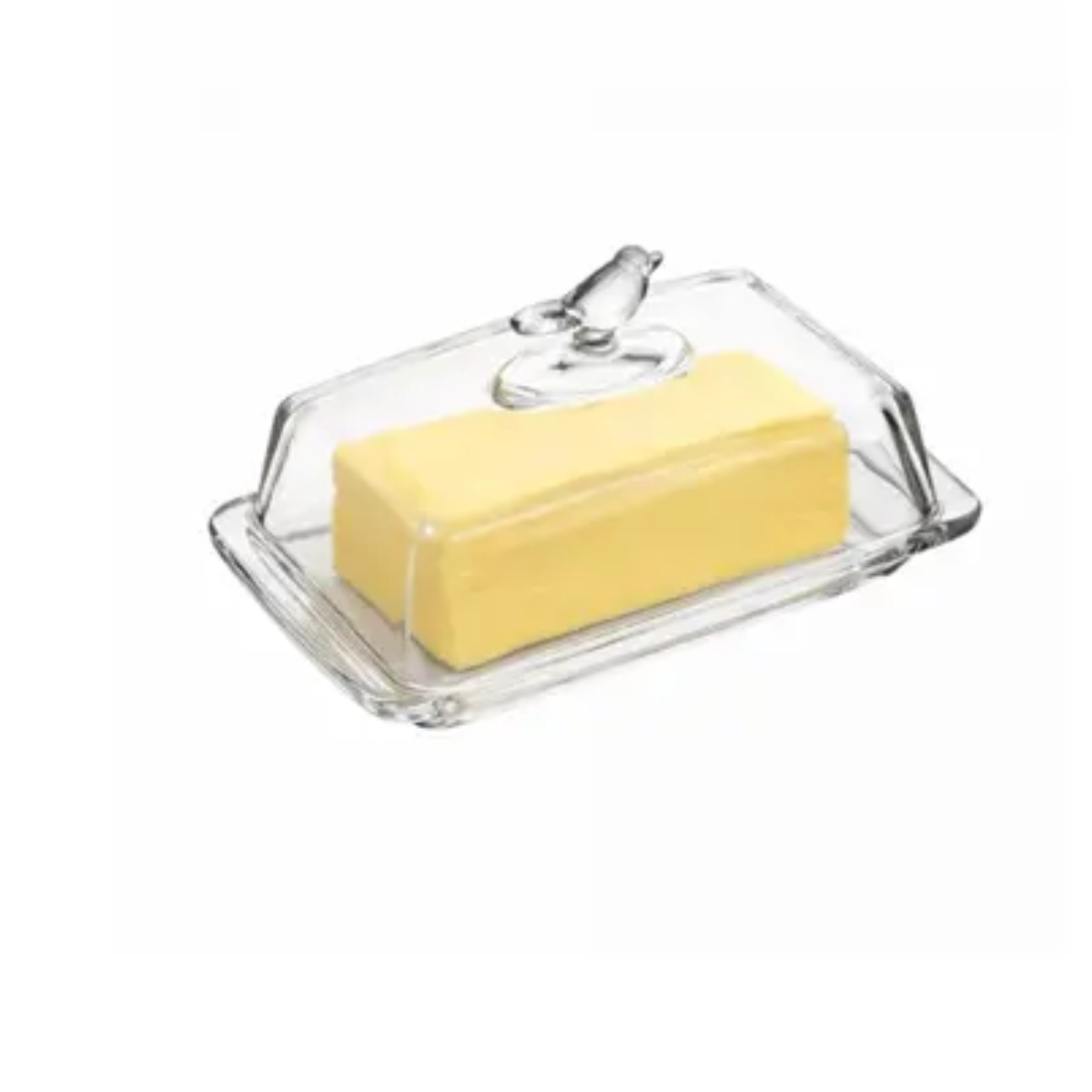 Manteigueira de Cristal Retangular com Tampa Bird -Wolff