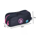 Estojo Duplo Escolar Preto Luluca LU24641 - Loja Do Thor