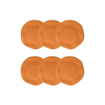 Conjunto de 6 Pratos Fundos 22,5cm Ryo Papaya - Oxford