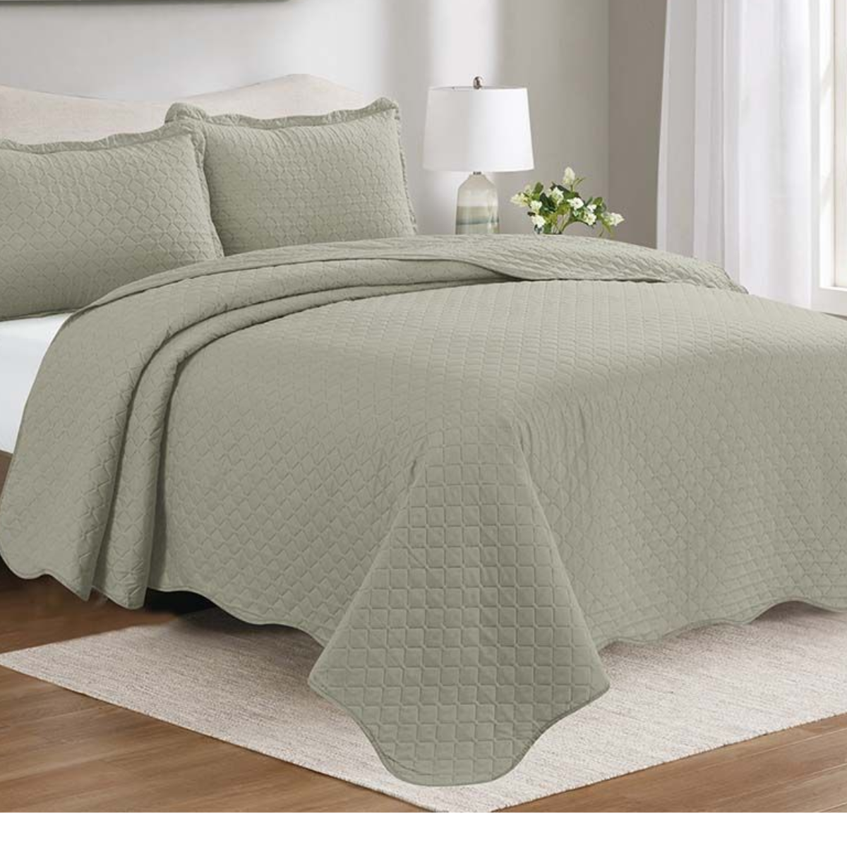 Colcha Focus Casal 3 Peças Bege- Camesa