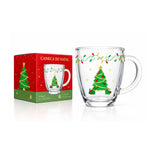 Caneca Conica De Vidro 350ml Arvore de Natal - Allmix