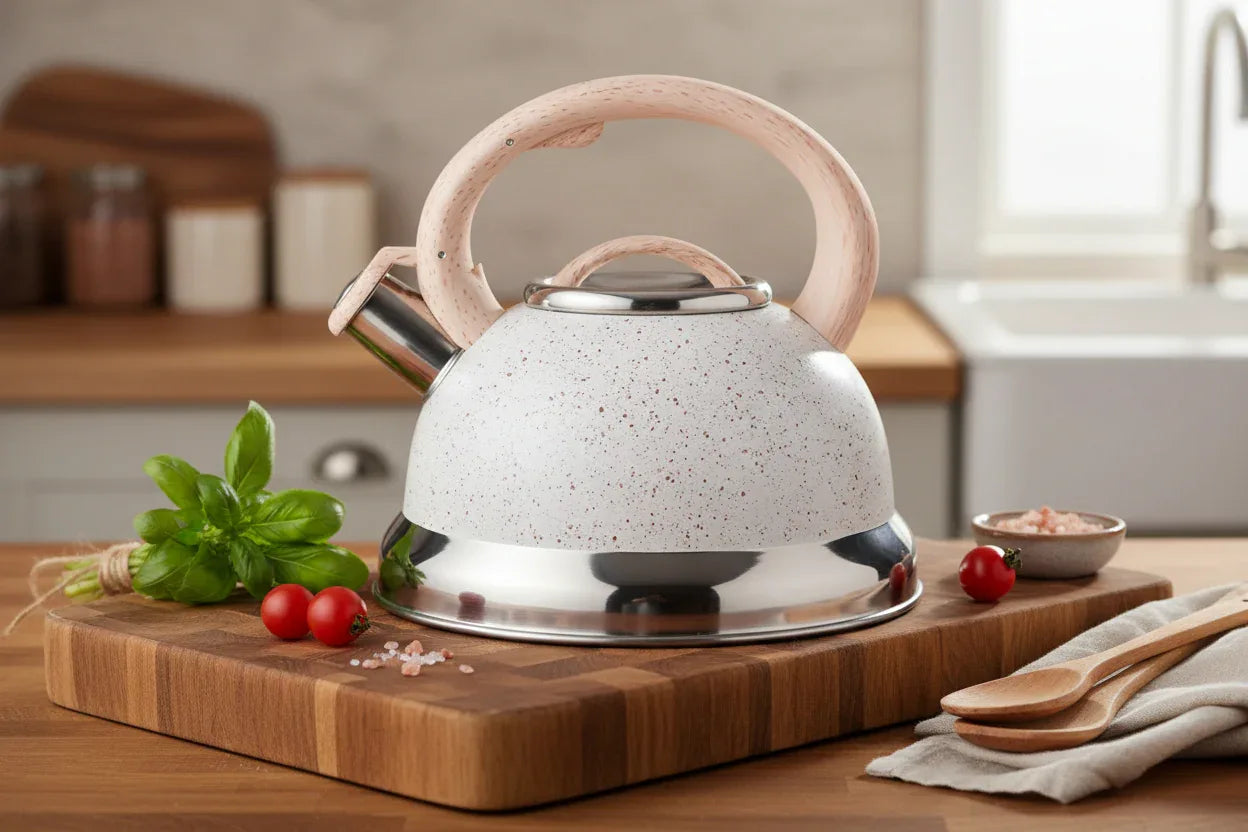 Chaleira 2,7 Litros Com Apito Roma - Vanilla - Loja Do Thor