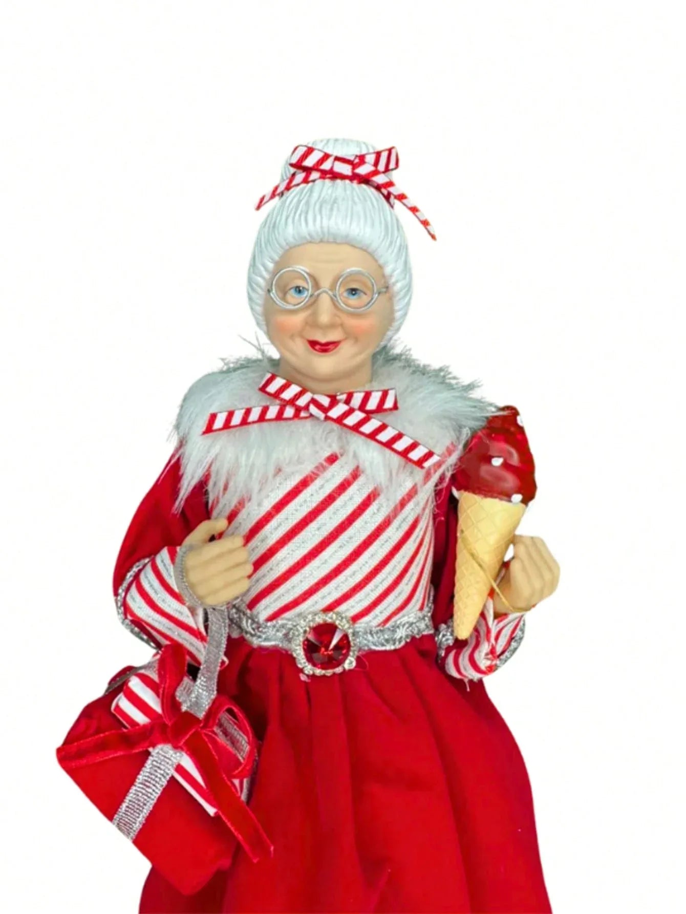 Mamãe Noel Em Pé Vermelho 30cm - Florarte - Loja Do Thor